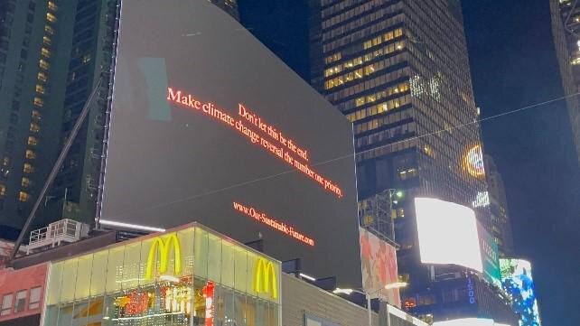 Times Square on World Creativity and Innovation Day 2021